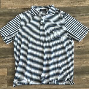Polo by Ralph Lauren Navy & White Striped Short-Sleeve Polo